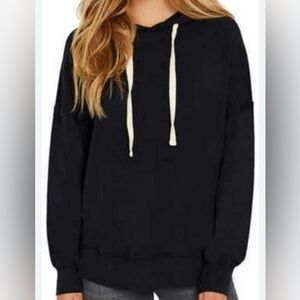 Buffalo David Bitton Black Hoodie Sweater, Small, Women’s